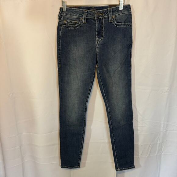 True Religion Jennie Curvy High Rise Super Skinny Jeans W27 Big T Resistence NWT - Picture 2 of 12